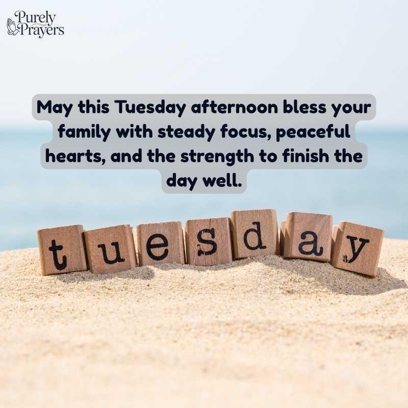 Good Afternoon Tuesday Blessings for Peace and Productivity