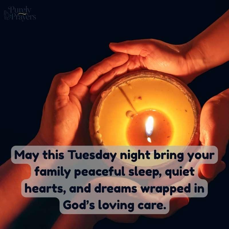 Good Night Tuesday Blessings and Prayers