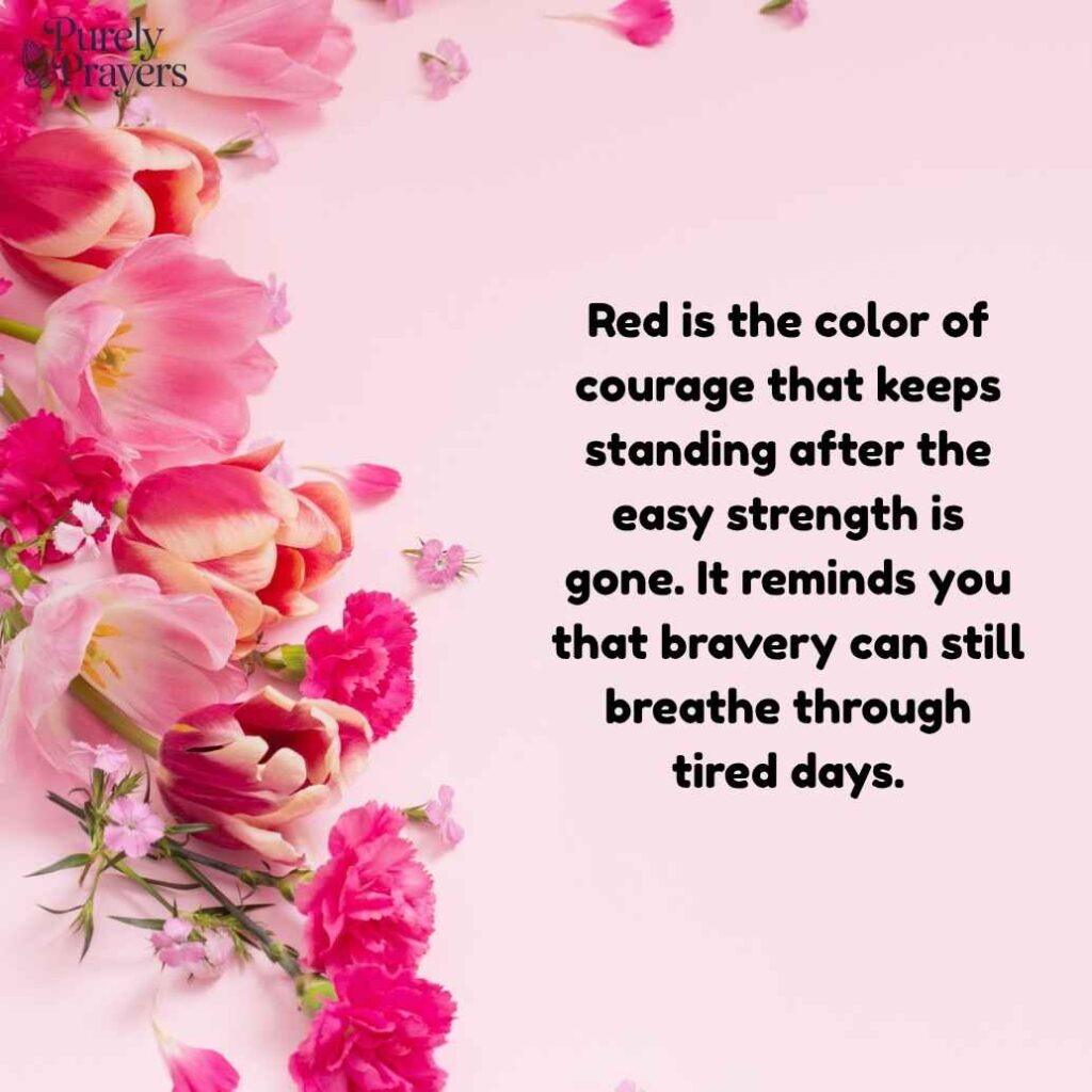 Inspirational Red Sayings for Strength and Courage
