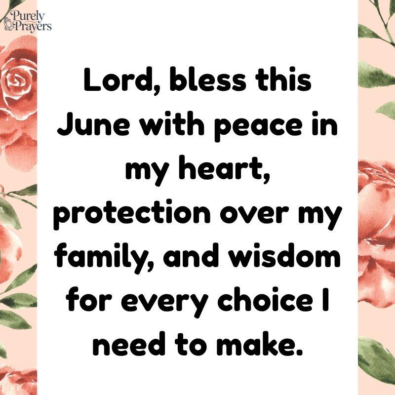 June Prayers for Blessings, Protection, and Peace