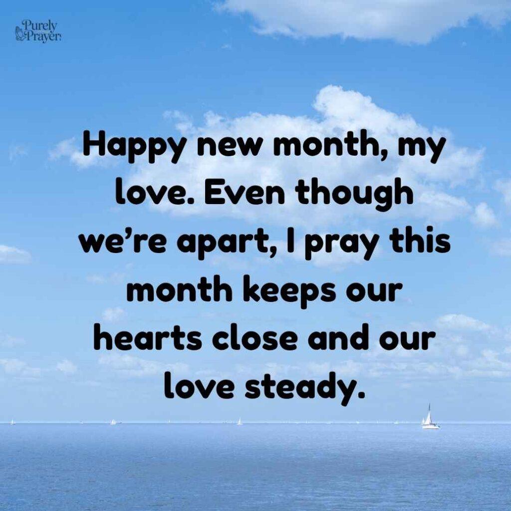 Long Distance New Month Prayers for Him