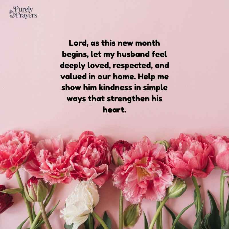 New Month Prayer for My Husband to Start the Month with Love
