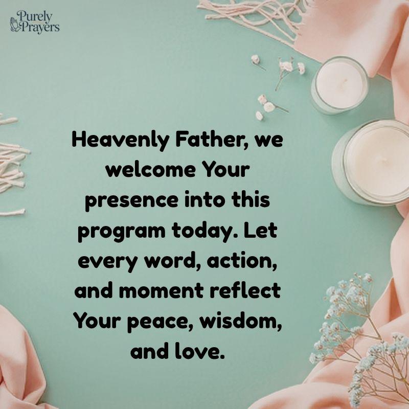 Opening Prayer for a Program to Begin With God’s Presence