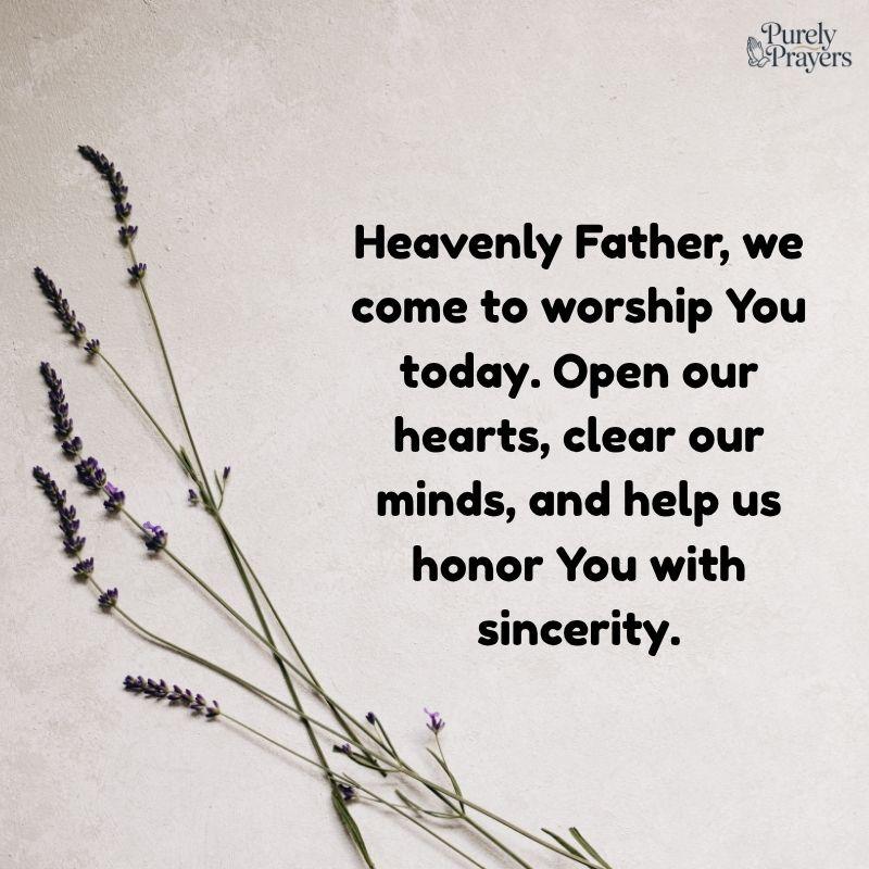 Opening Prayer for Worship Service