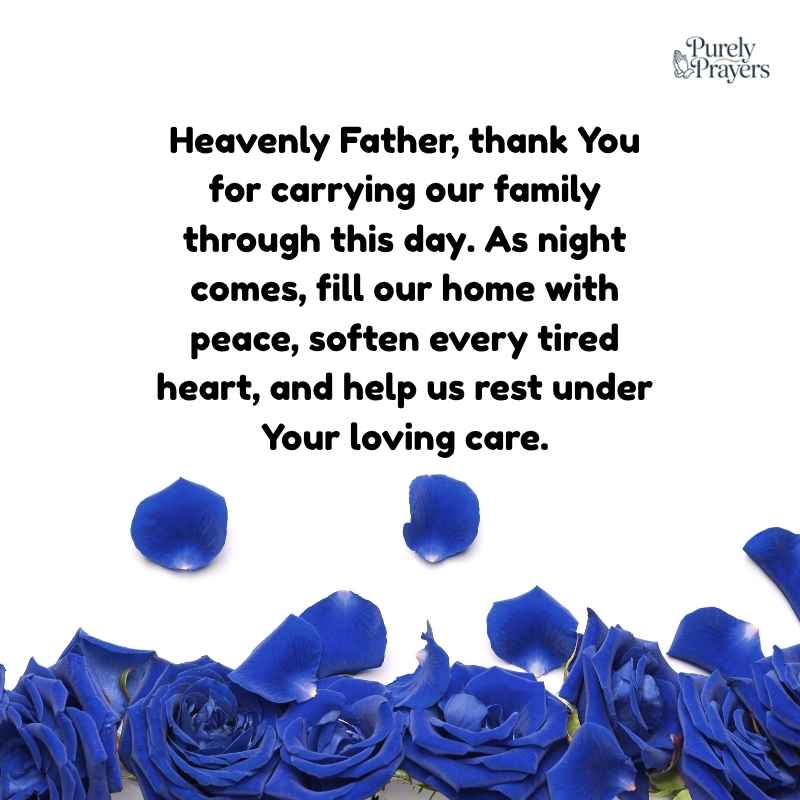 Powerful Night Prayer for Family to End the Day with God