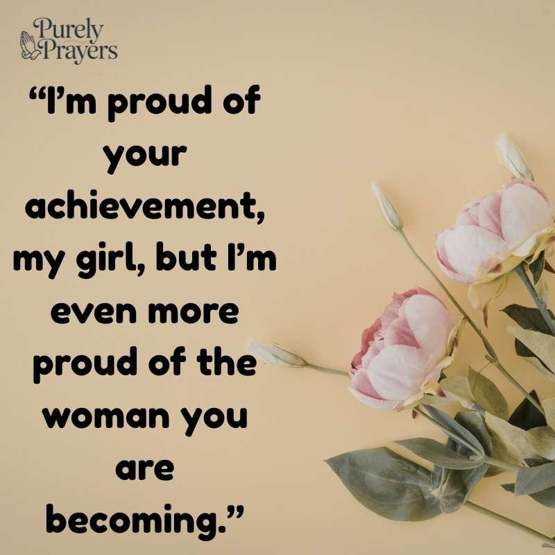 Proud Message for Daughter Achievement from Mother