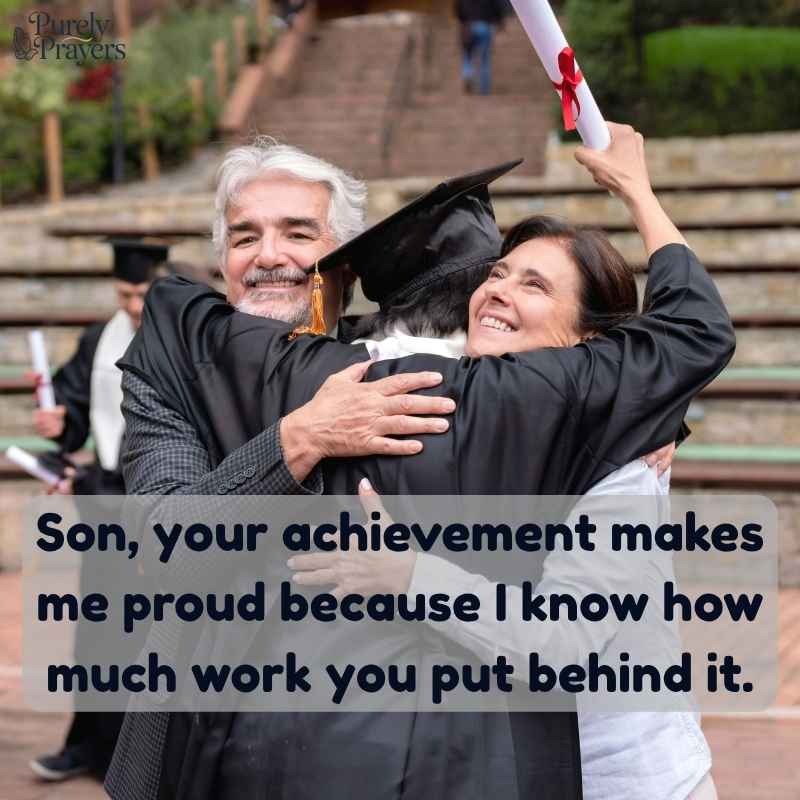 Proud Message for Son Achievement