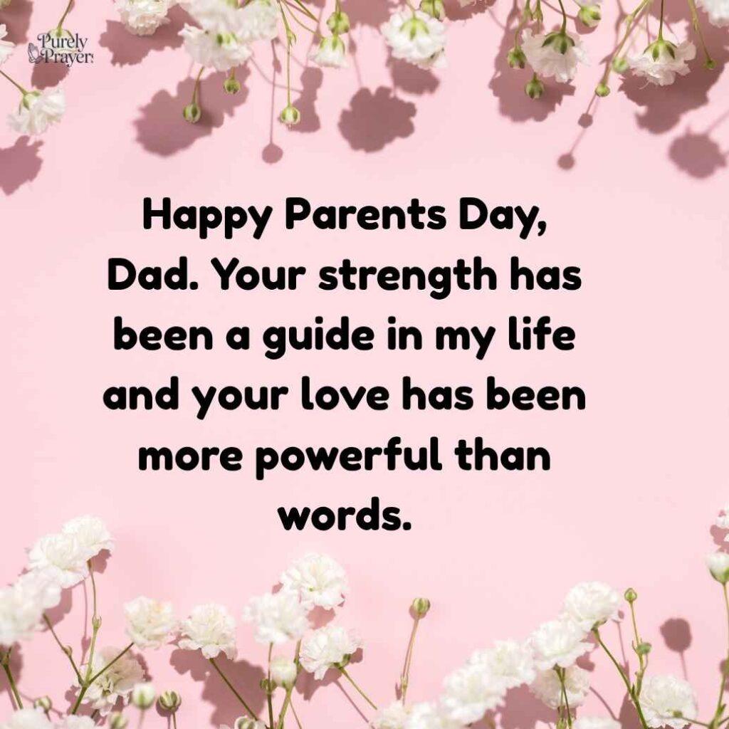 Respectful Words for Father on Parents Day