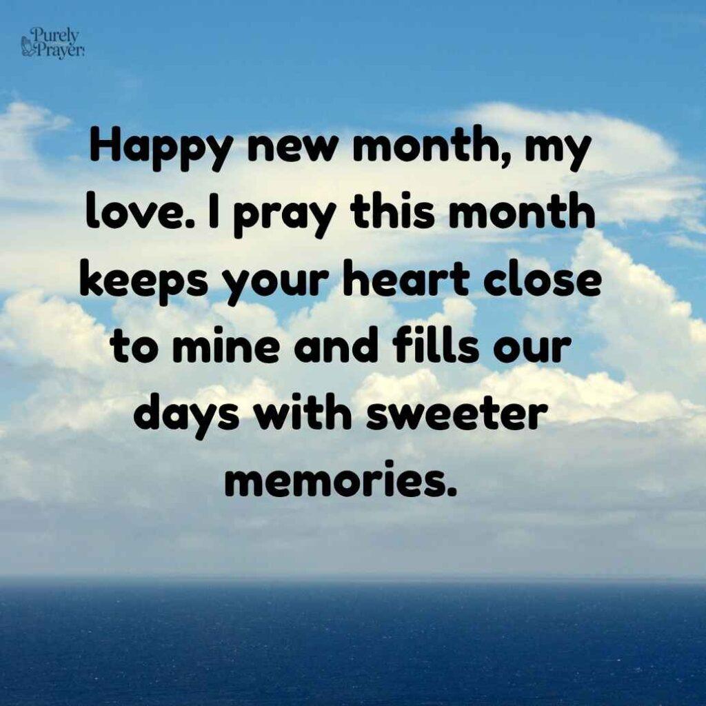 Romantic New Month Messages for Your Boyfriend