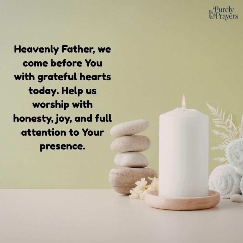 Short Opening Prayer for Worship Service