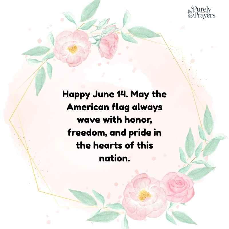 Short Patriotic Wishes for June 14
