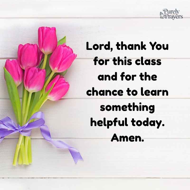 Short Prayer for Class with Simple Words