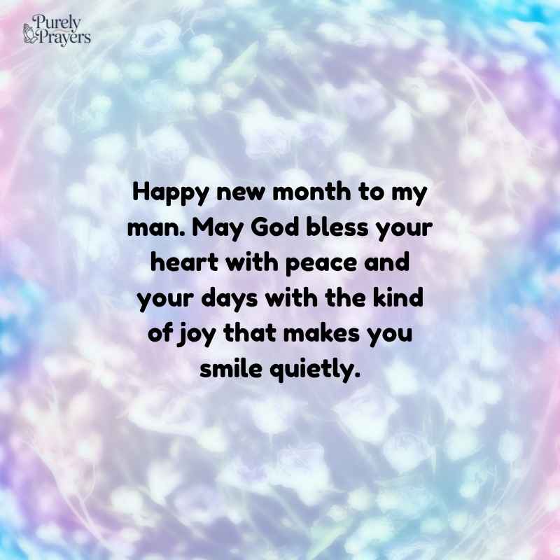 Sweet New Month Prayer for My Man