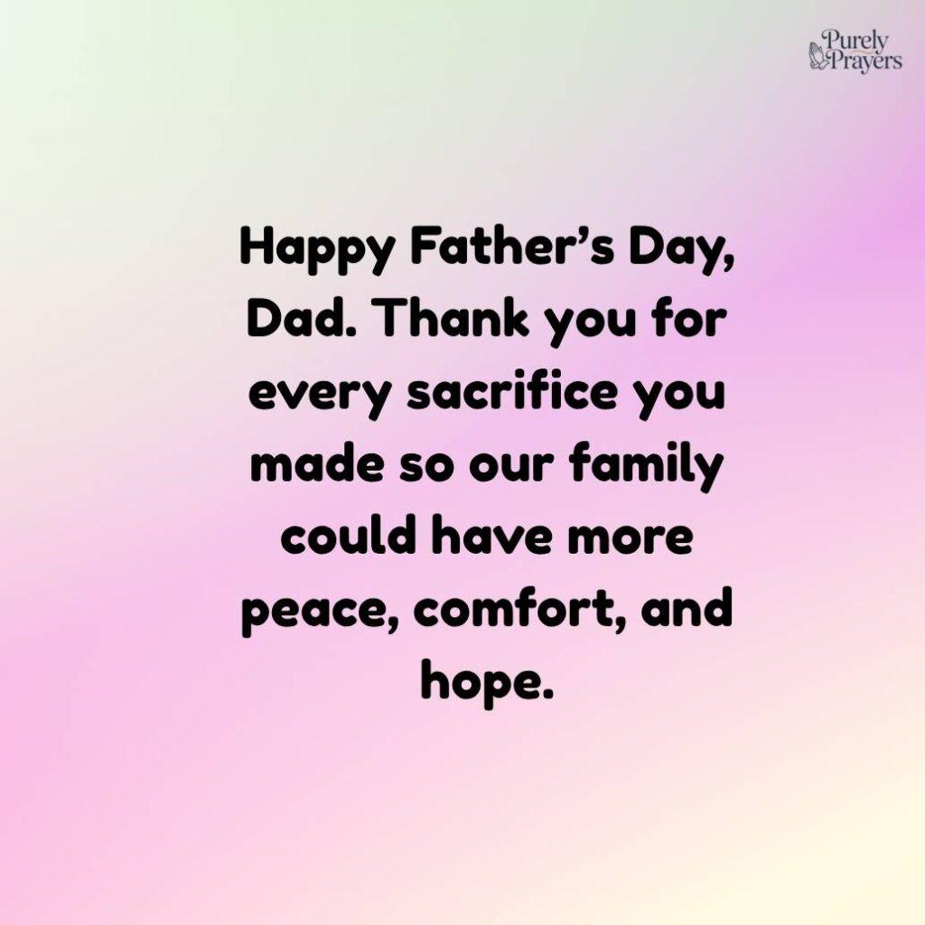 Appreciative Messages for Dad’s Love and Sacrifice