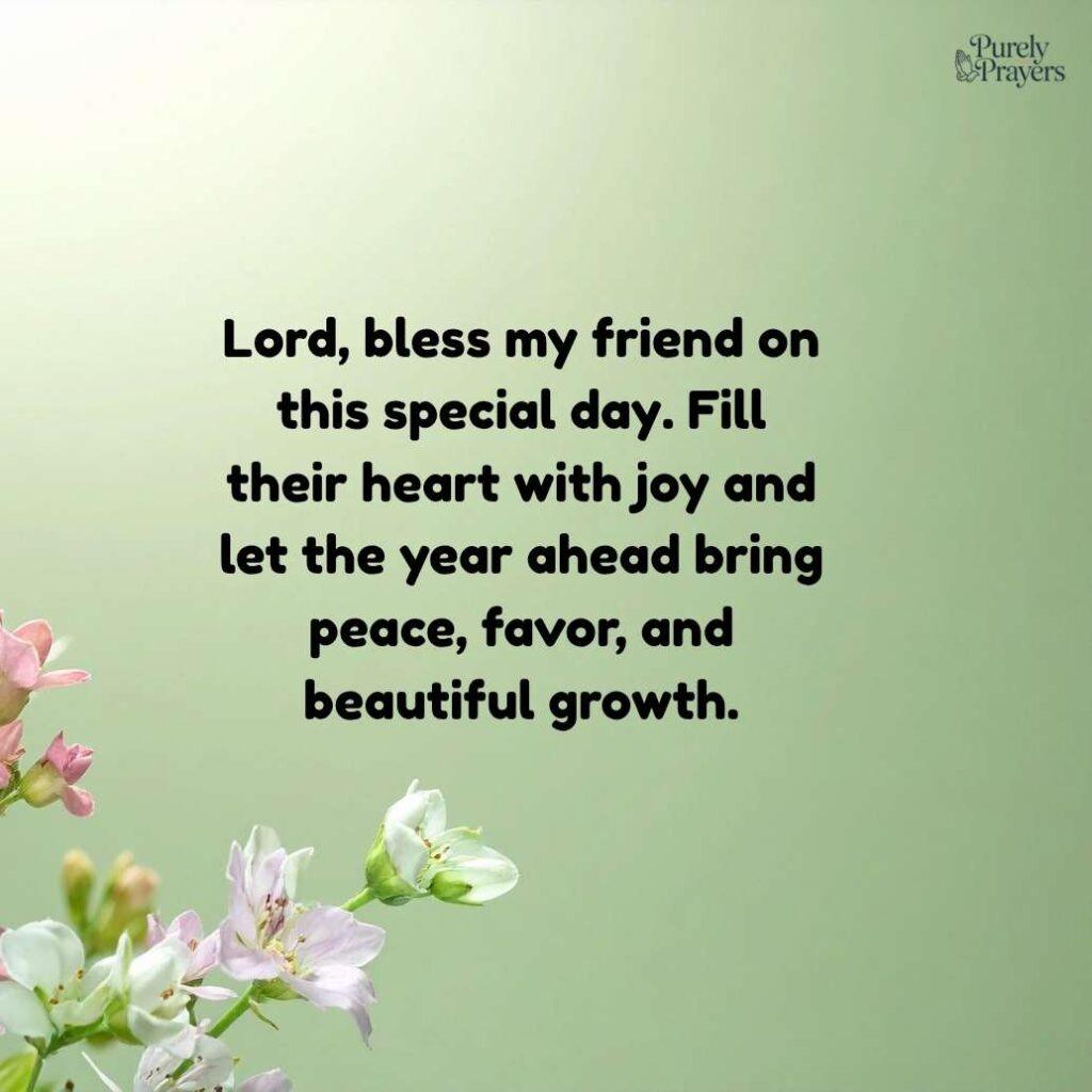 Birthday Prayer to a Friend