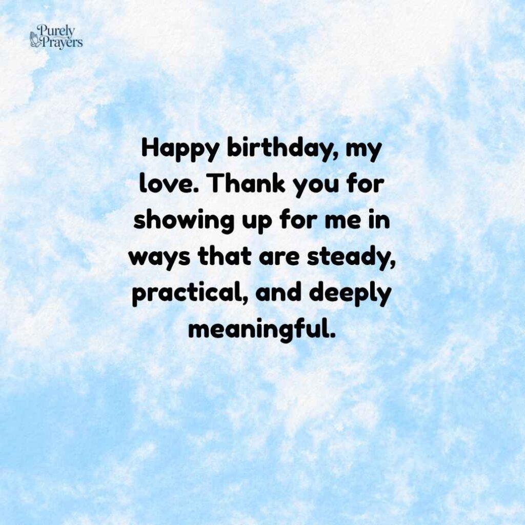 Birthday Wishes That Thank Him for Being a Good Husband
