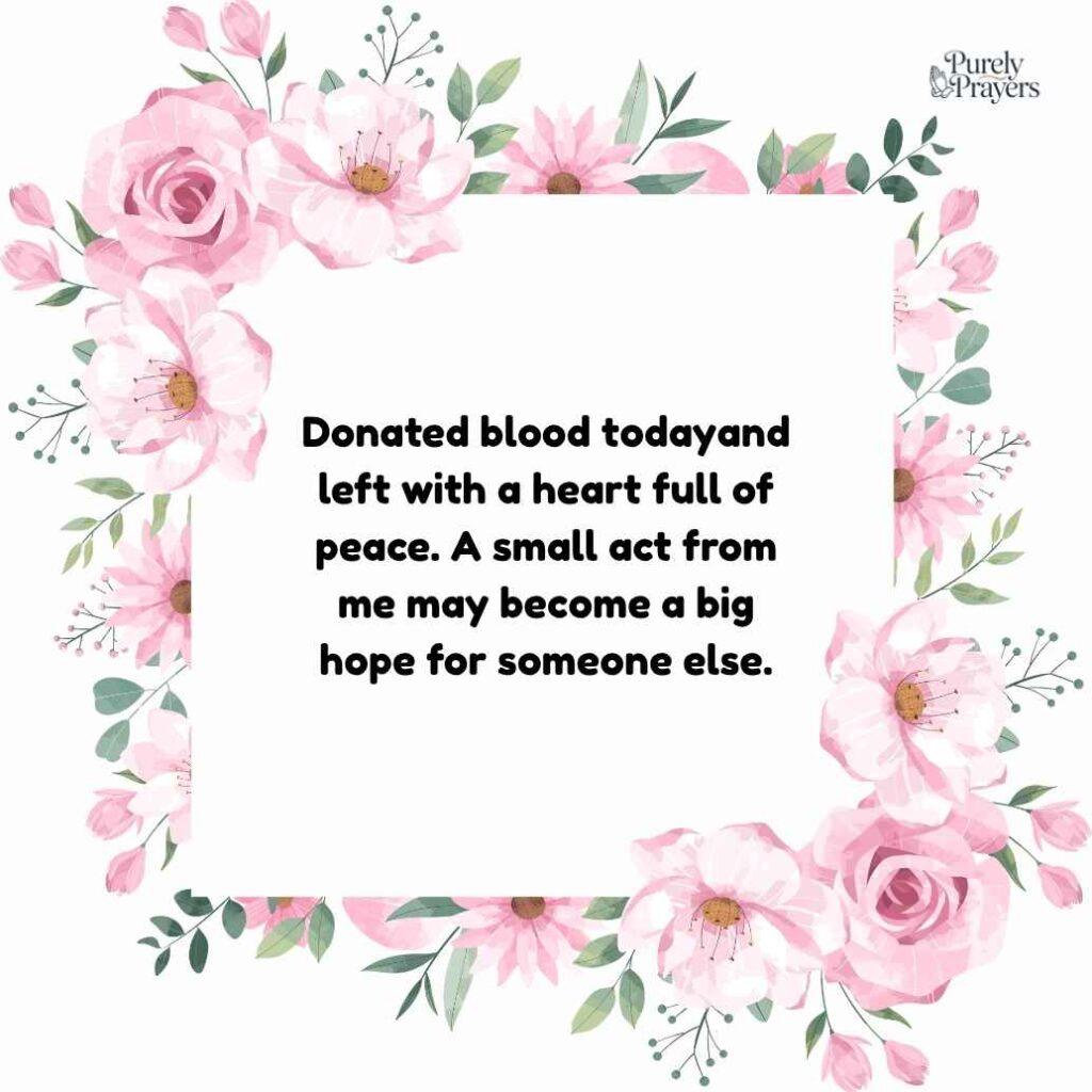 Blood Donation Status for WhatsApp in English