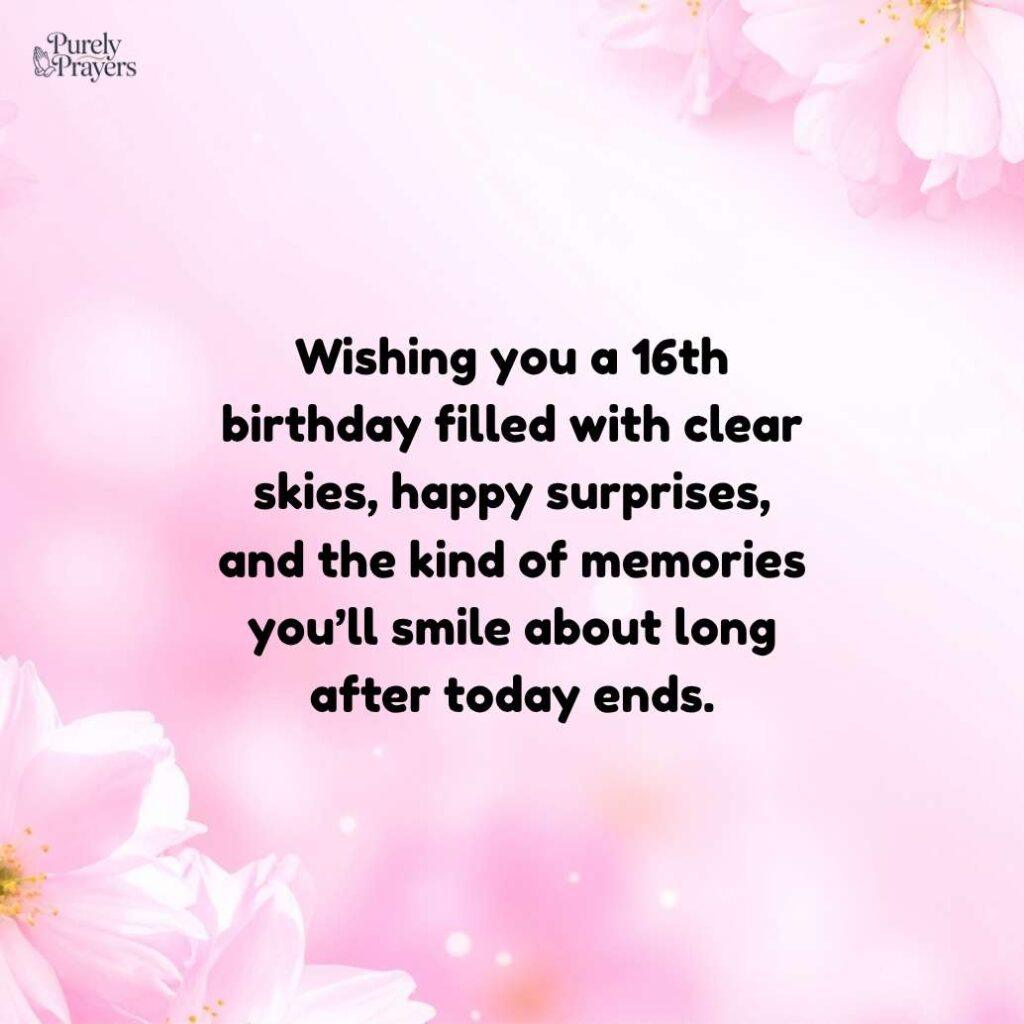 Classic Happy 16th Birthday Wishes for Every Teen