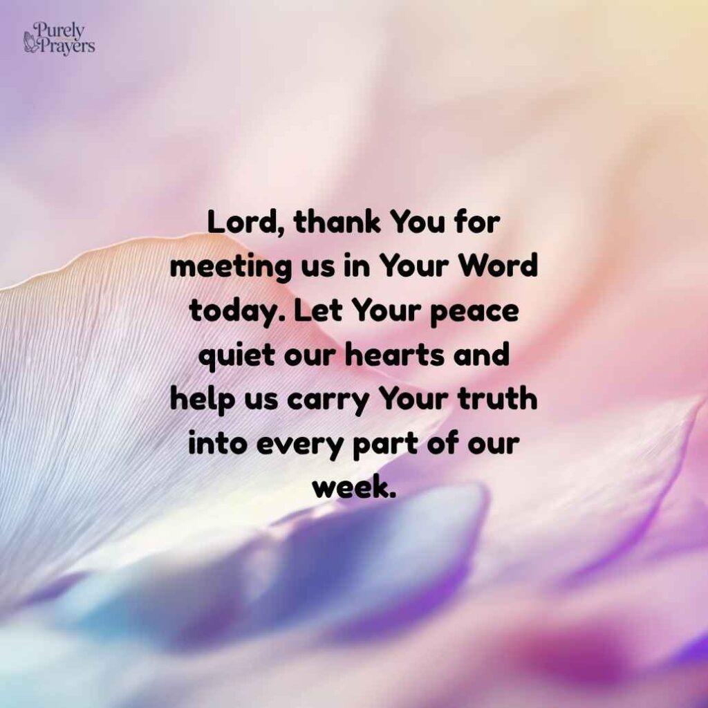 Closing Prayer for Bible Study to End with God’s Peace
