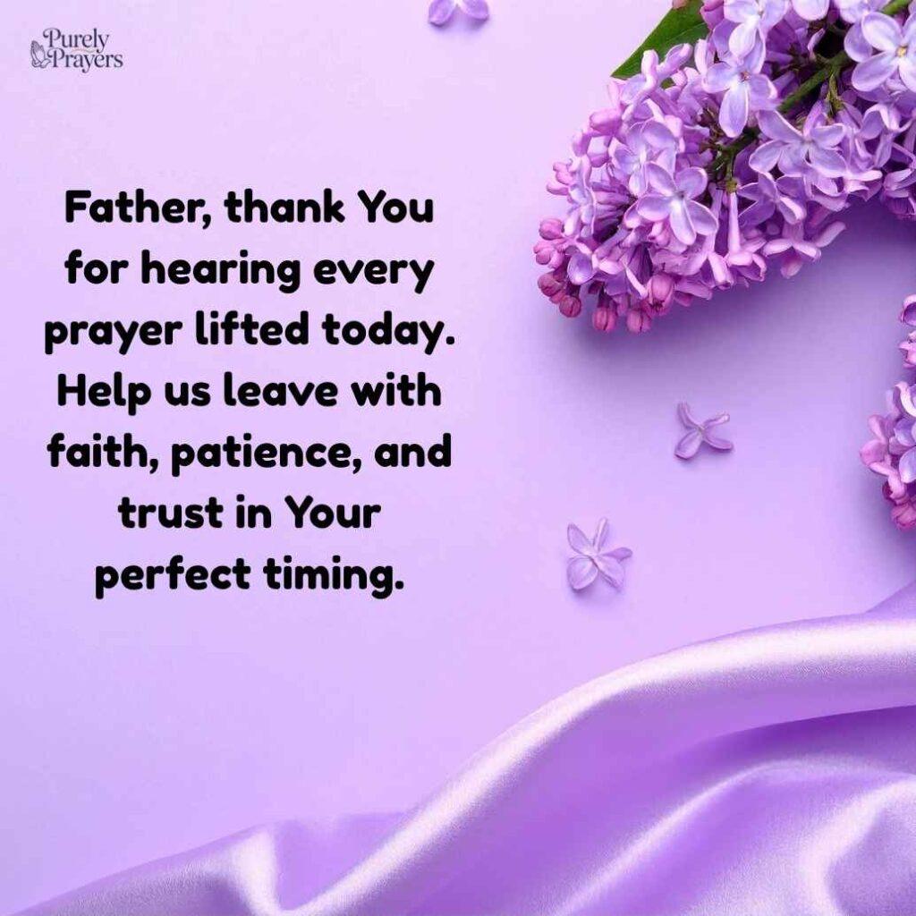 Closing Prayer for Prayer Meeting
