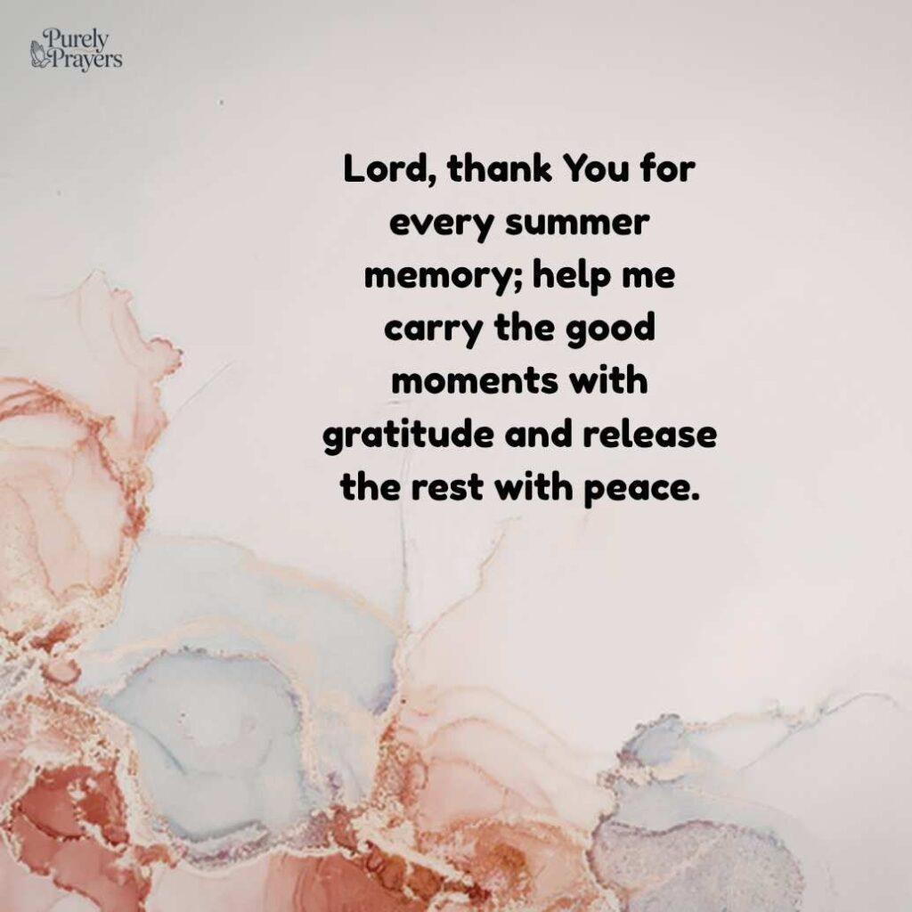 End of Summer Blessing for Memories and New Beginnings