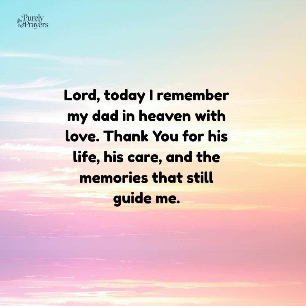 Fathers Day Prayer in Heaven
