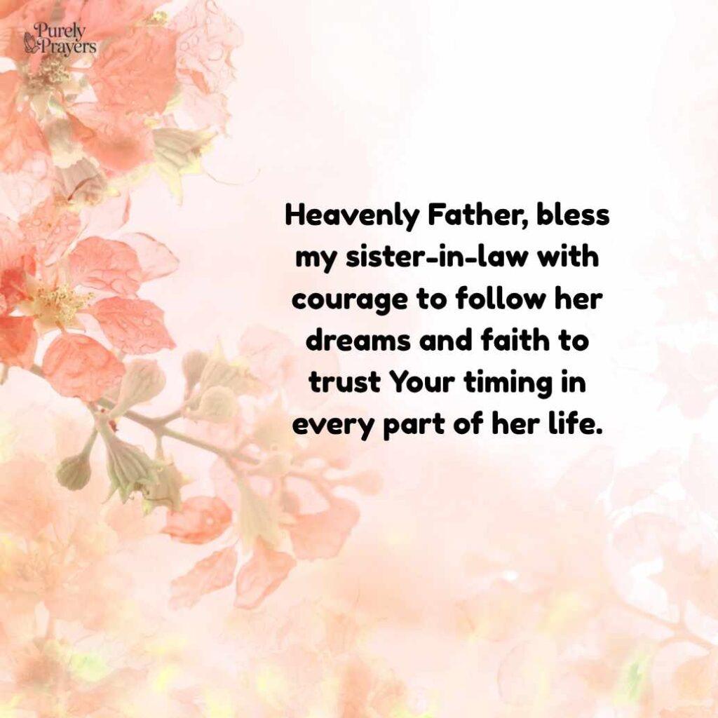 Inspirational Birthday Prayer for Sister in Law