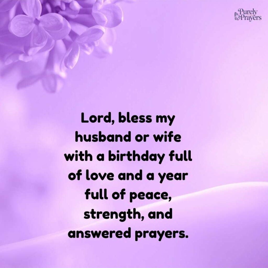 Romantic Birthday Blessing for Husband or Wife