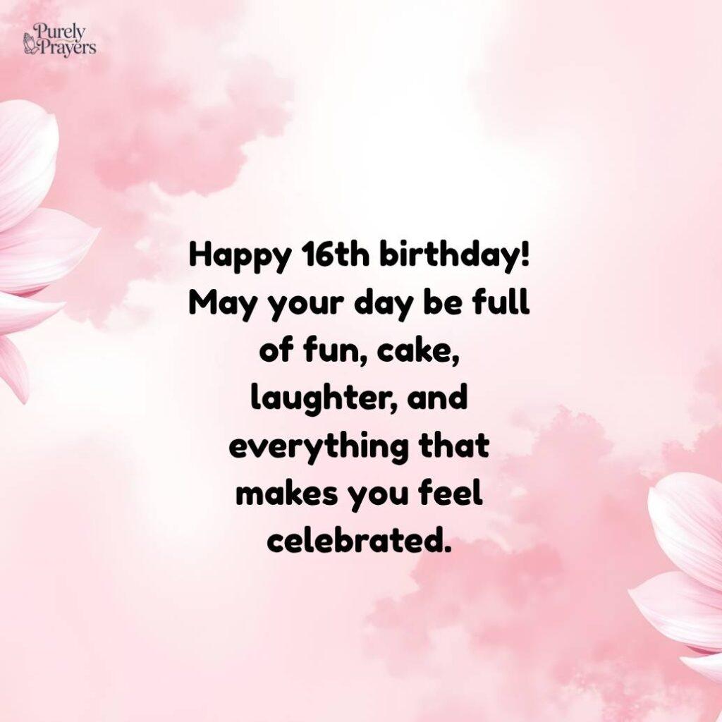 Short Birthday Wishes for a 16-Year-Old Boy