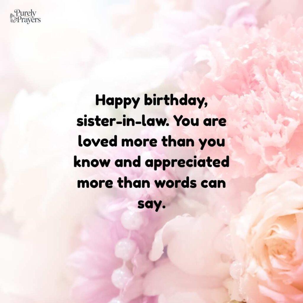 Short Heart Touching Birthday Wishes for Sister-in-Law