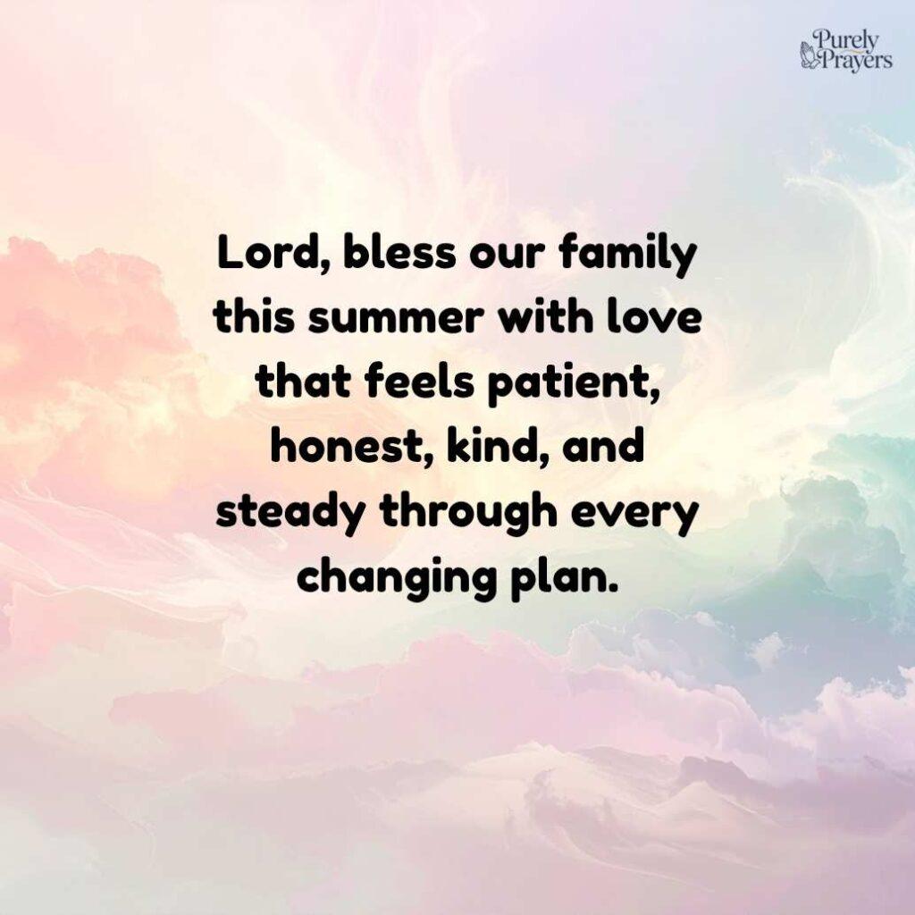 Summer Blessing for Families Spending Time Together