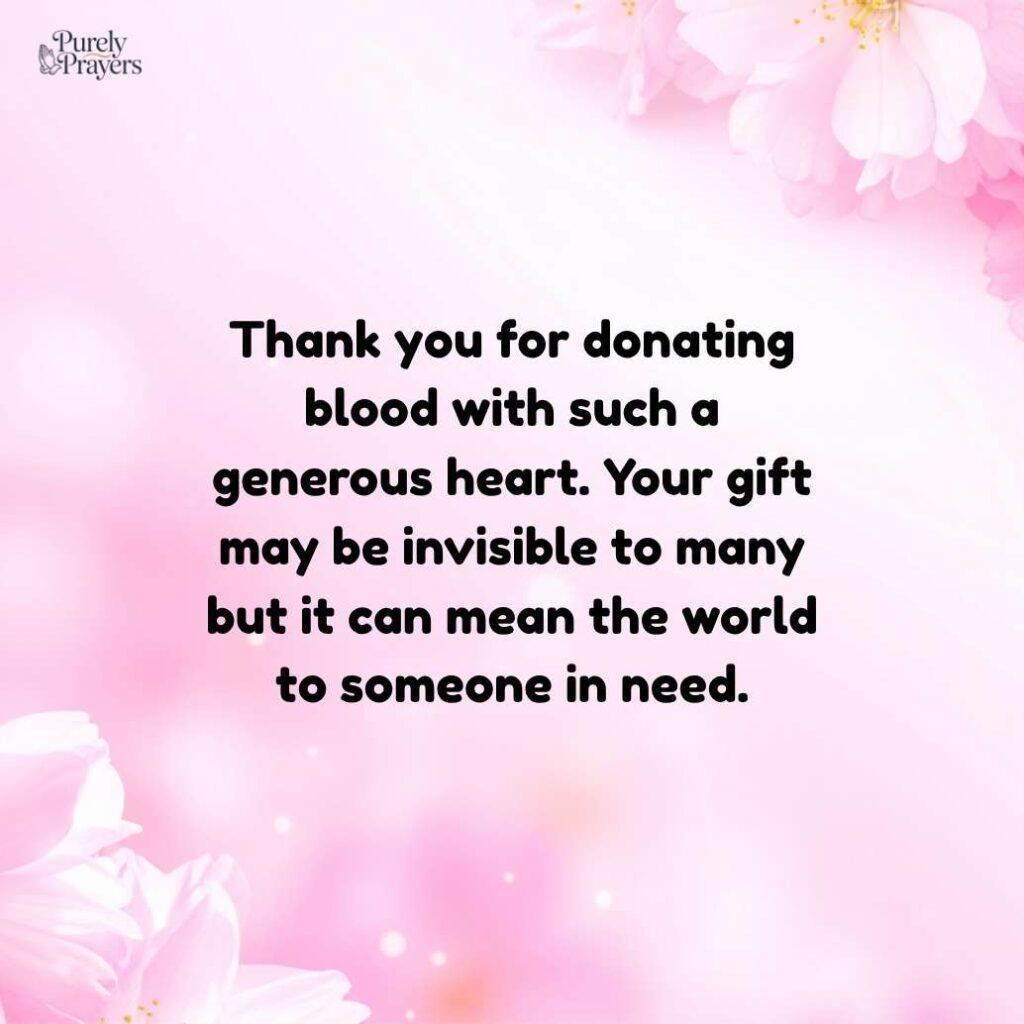 Thank You Messages for Blood Donors