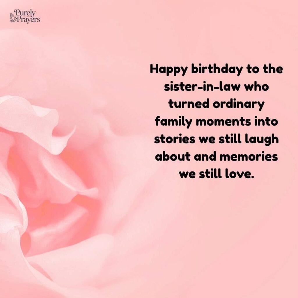 Unique Birthday Wishes for Sister-in-Law