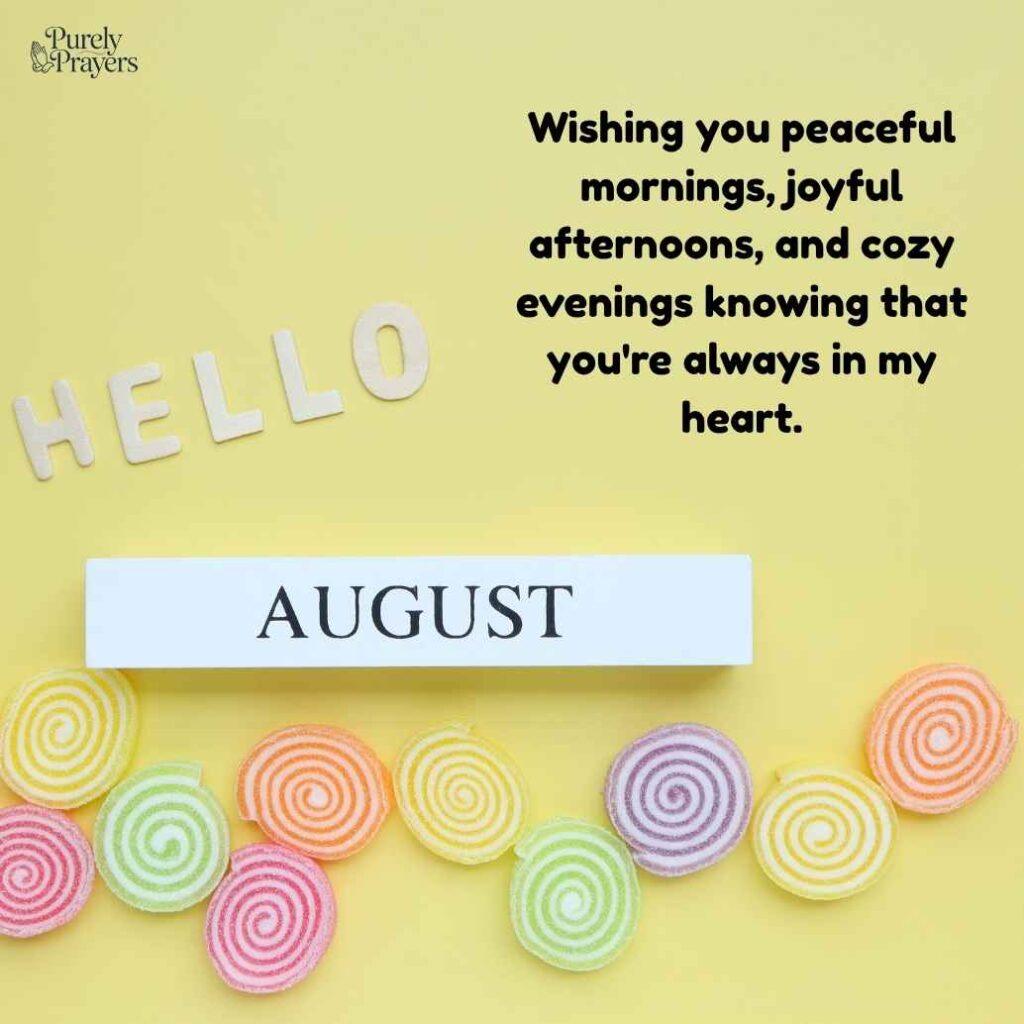 Romantic August Wishes